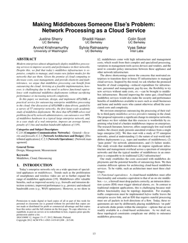 Making Middleboxes Someone Else's Problem: Network Processing As a Cloud Service