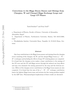 Corrections to the Higgs Boson Masses and Mixings from Chargino