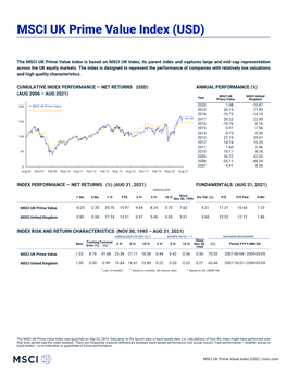 MSCI UK Prime Value Index (USD)