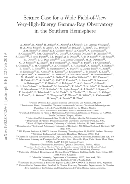 Science Case for a Wide Field-Of-View Very-High-Energy Gamma-Ray Observatory in the Southern Hemisphere