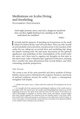 Meditations on Scuba Diving and Snorkeling (Ogunnaike)