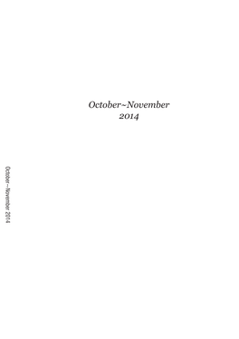 October~November 2014 October~November 2014 NATIONAL EXECUTIVE