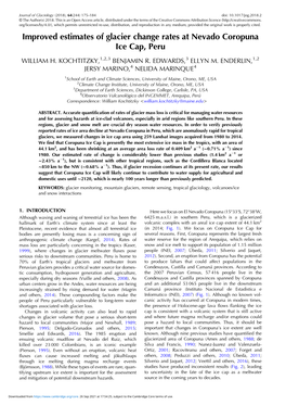 Improved Estimates of Glacier Change Rates at Nevado Coropuna Ice Cap, Peru