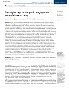 Strategies to Promote Public Engagement Around Deprescribing