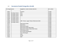 Inventario Fondo Fotografico Airoldi