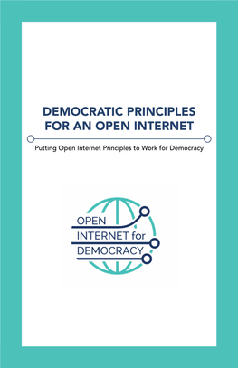 Democratic Principles for an Open Internet