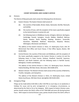 Appendix 5 Court Divisions And