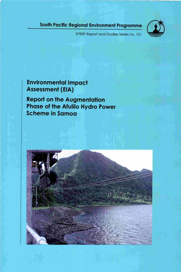 Report on the Augmenlolion Phose of the Afulilo Hydro Power Scheme in Somoo SPREP Llb,Rary Geta,Loguing',H'publitationr E*A