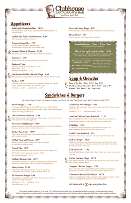 Clubhouse Full Menu 11X17 1-21-15