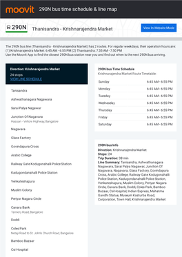 290N Bus Time Schedule & Line Route