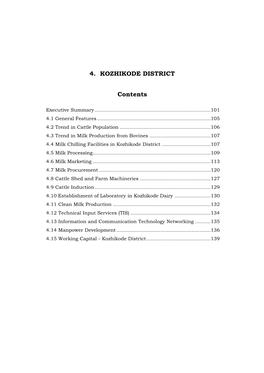 4. KOZHIKODE DISTRICT Contents