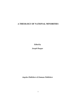 A Theology of National Minorities