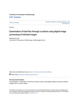 Examination of Heat Flux Through a Surface Using Digital Image Processing of Infrared Images