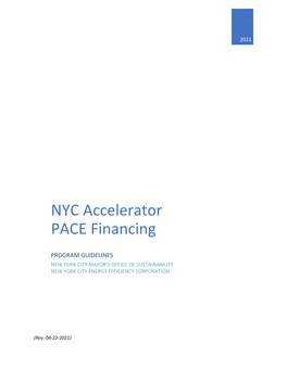 NYC Accelerator PACE Financing