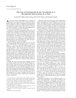 The Use of Sarmazenil in the Treatment of a Moxidectin Intoxication in a Foal