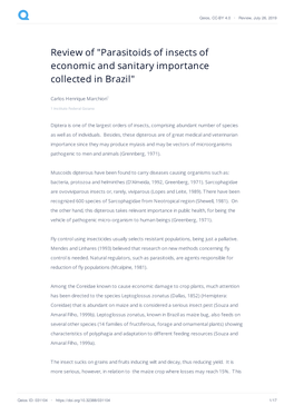 Parasitoids of Insects of Economic and Sanitary Importance Collected in Brazil"