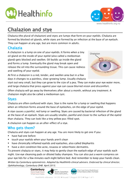 Chalazion and Stye