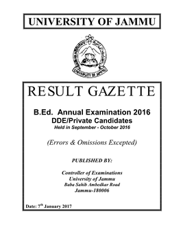 Result Gazette