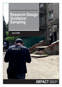 Research Design Guidance: Sampling