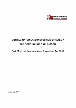 Contaminated Land Inspection Strategy January 2013