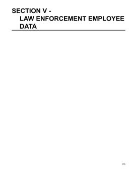 Section V - Law Enforcement Employee Data