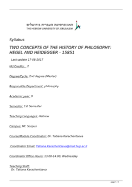 Hegel and Heidegger - 15851