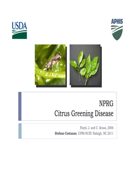 NPRG Citrus Greening Disease