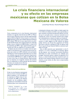 La Crisis Financiera Internacional Y Su Efecto En Las Empresas Mexicanas Que Cotizan En La Bolsa Mexicana De Valores