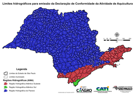 Limites Hidrográficos Para Emissão Da Declaração De Conformidade Da Atividade De Aquicultura