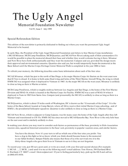 The Ugly Angel Memorial Foundation Newsletter Vol IV, Issue 2 July 1999