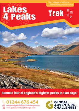 Lakes 4 Peaks Trek