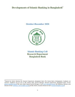 October-December 2020 Islamic Banking Cell