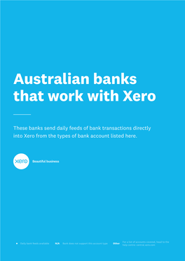 Australian Banks That Work with Xero
