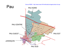 Jurançon Pau Ouest Pau Nord Pau Sud Pau Est Pau