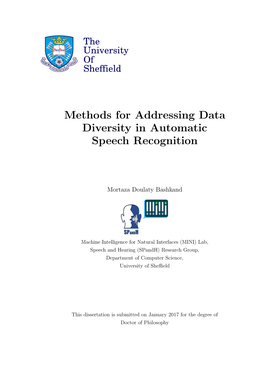 Methods for Addressing Data Diversity in Automatic Speech Recognition