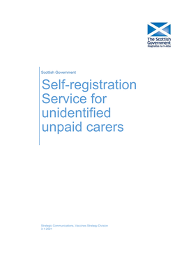 Self-Registration Service for Unidentified Unpaid Carers