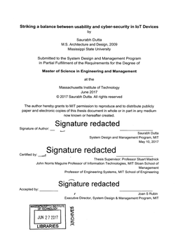 Redacted Saurabh Dutta System Design and Management Program, MIT May 10, 2017