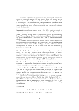 A Useful Way of Thinking of Free Groups Is That They Are the Fundamental Groups of (Connected) Graphs with Base Points