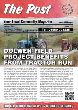 Dolwen Field Project Benefits from Tractor Run