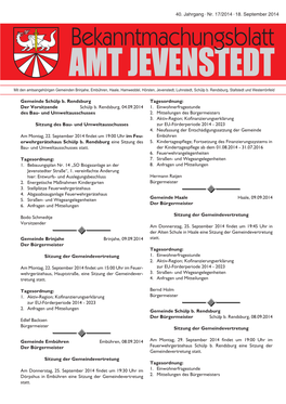 Gemeinde Schülp B. Rendsburg Der Vorsitzende