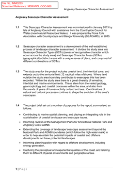 Anglesey Seascape Character Assessment 1