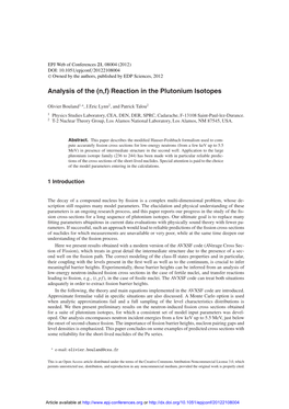 Reaction in the Plutonium Isotopes