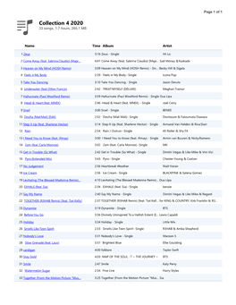 Collection 4 2020 33 Songs, 1.7 Hours, 265.1 MB