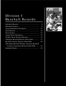 2002 NCAA Baseball and Softball Records Book