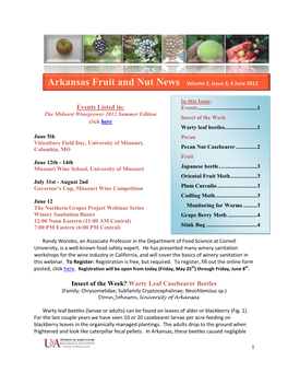 Arkansas Fruit and Nut News Volume 2, Issue 3, 4 June 2012