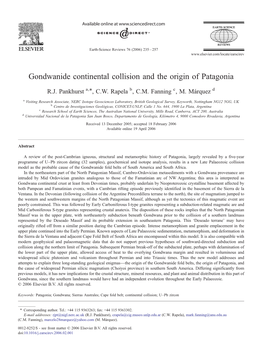 Gondwanide Continental Collision and the Origin of Patagonia ⁎ R.J