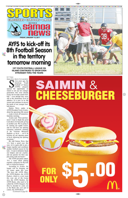 AYFS to Kick-Off Its 8Th Football Season in the Territory Tomorrow