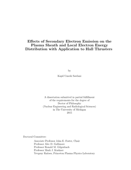 Effects of Secondary Electron Emission on the Plasma Sheath