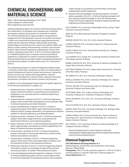 Chemical Engineering and Materials Science 1 CHE 3100 Transport Phenomena I Cr