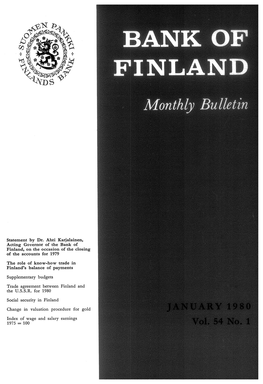 Statement by Dr. Ahti Karjalainen, Acting Governor of the Bank of Finland, on the Occasion of the Closing of the Accounts for 1979